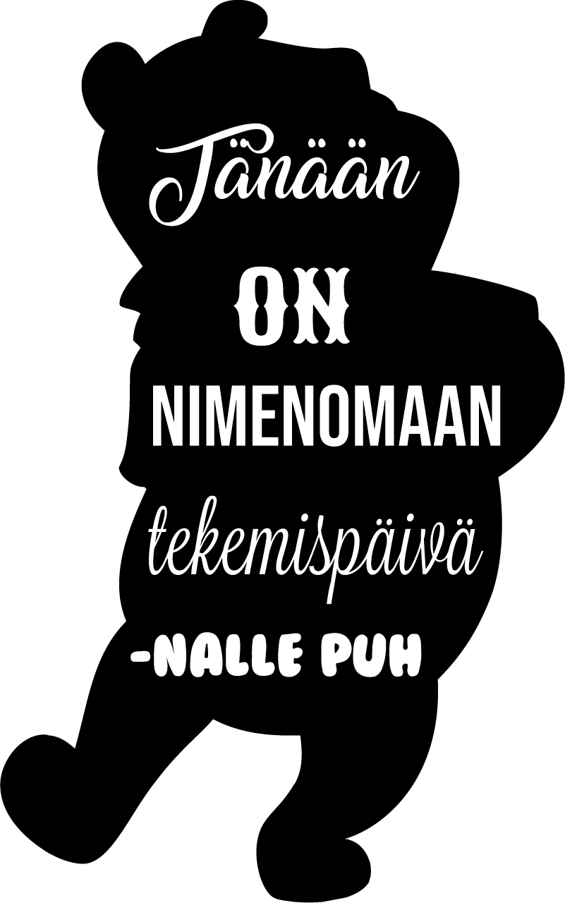 Winnie pooh päivä laina tarra - Tenstickers