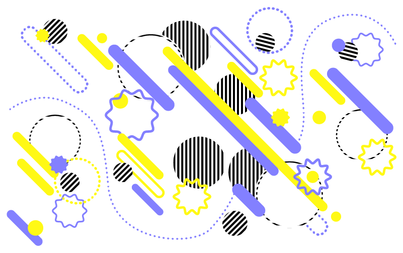 adesivos decorativos abstrato estilo memphis - TenStickers