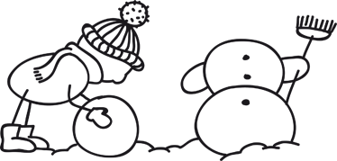 Vinilo decorativo niño muñeco nieve - TenVinilo