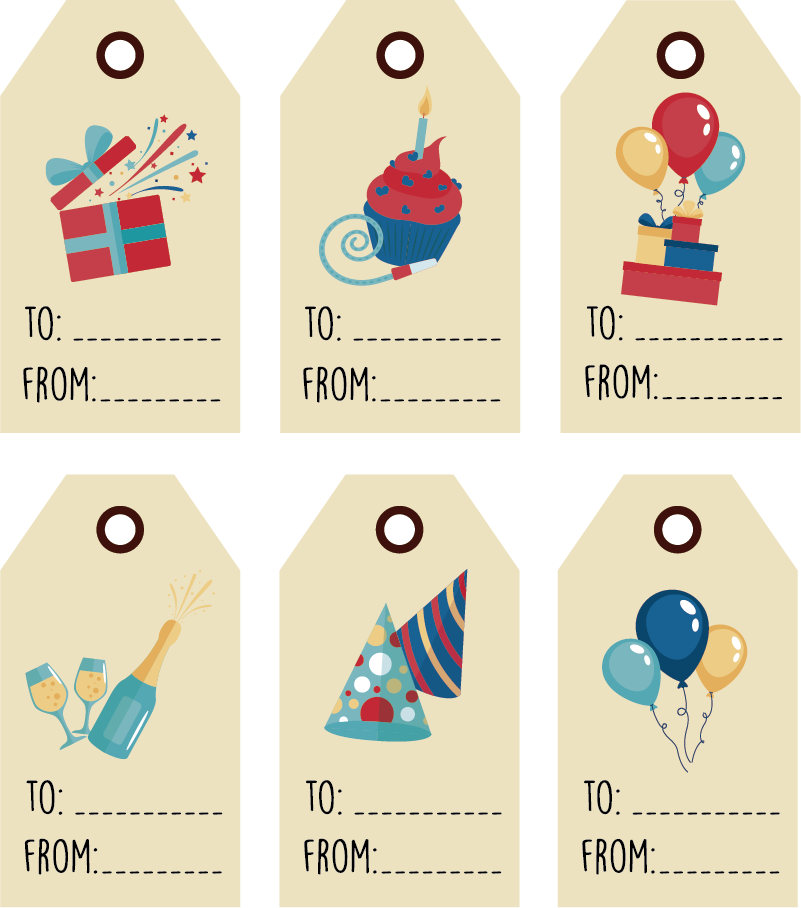 Gift Label text wall sticker - TenStickers