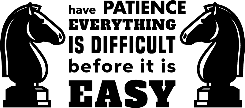 Horse Patience motivational wall decal - TenStickers