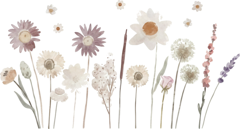 Cool meadow flower wall sticker - TenStickers