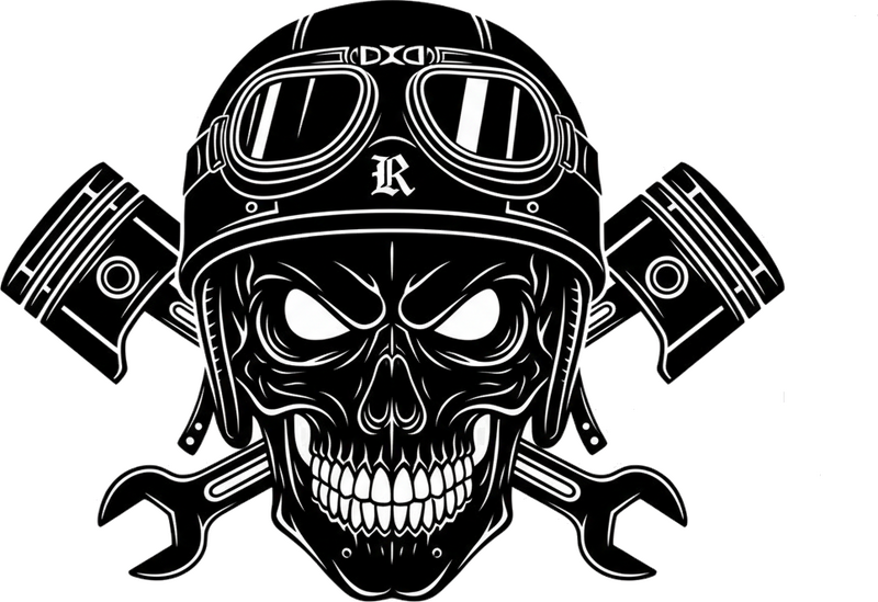 Motorcycle sticker custom biker skeleton - TenStickers