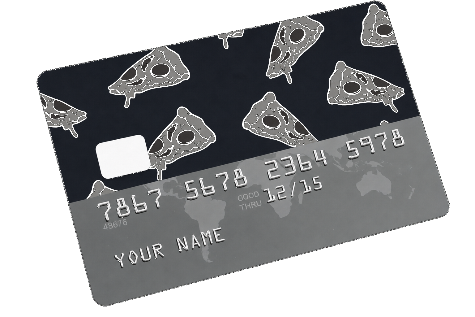 Adesivo carta di credito pizze grigie e nere - TenStickers