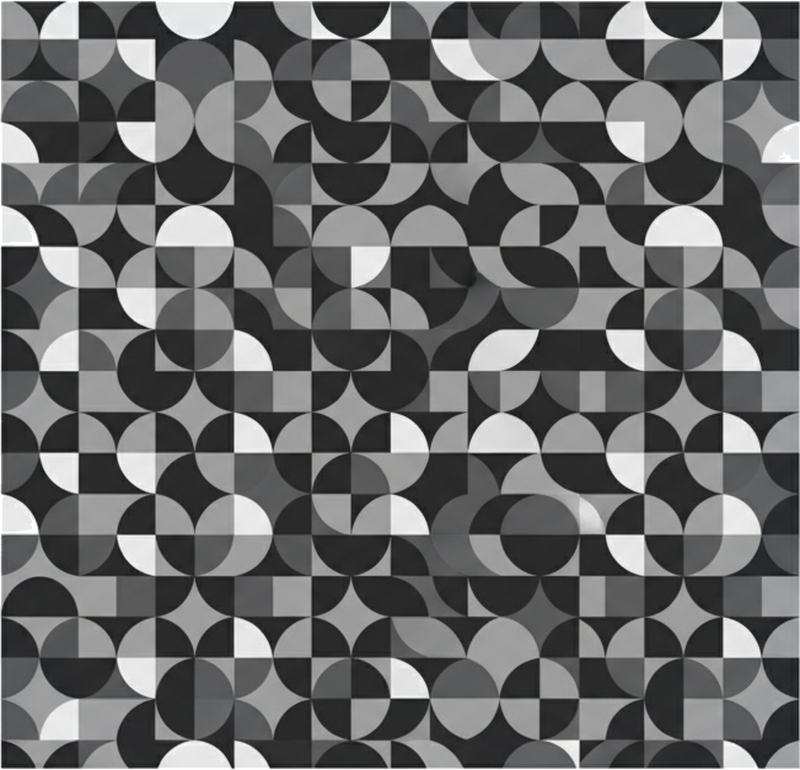 Adesivo per piastrelle motivi geometrici in scala di grigi - TenStickers