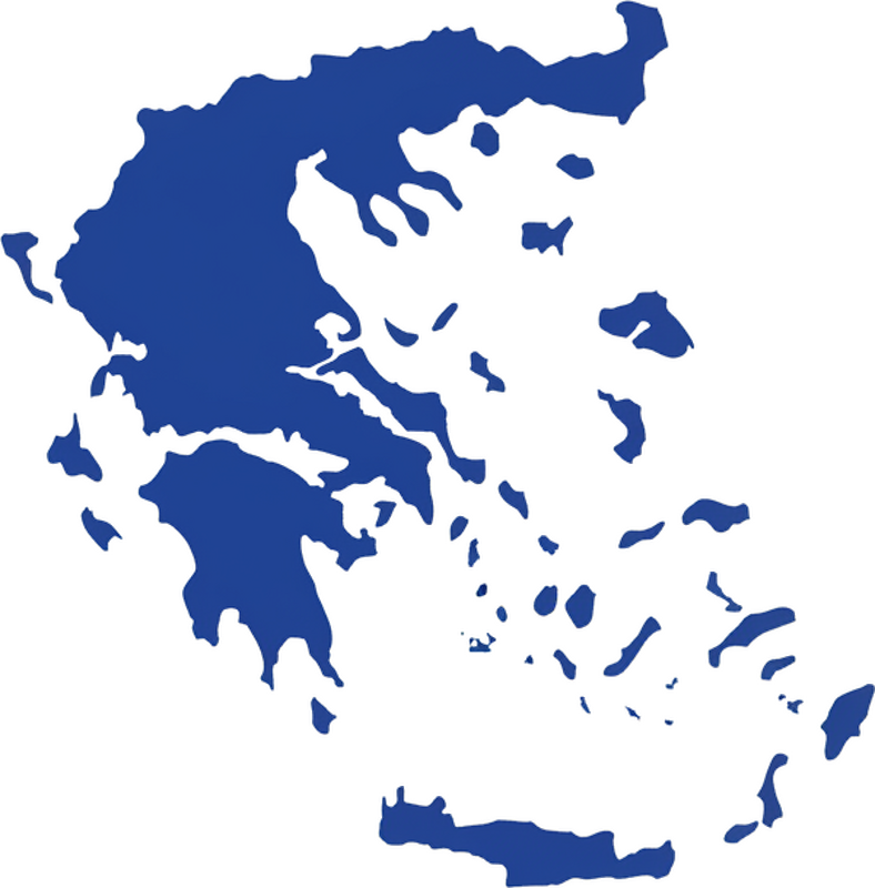 Klistremerke til bil kartskisse av hellas - Tenstickers