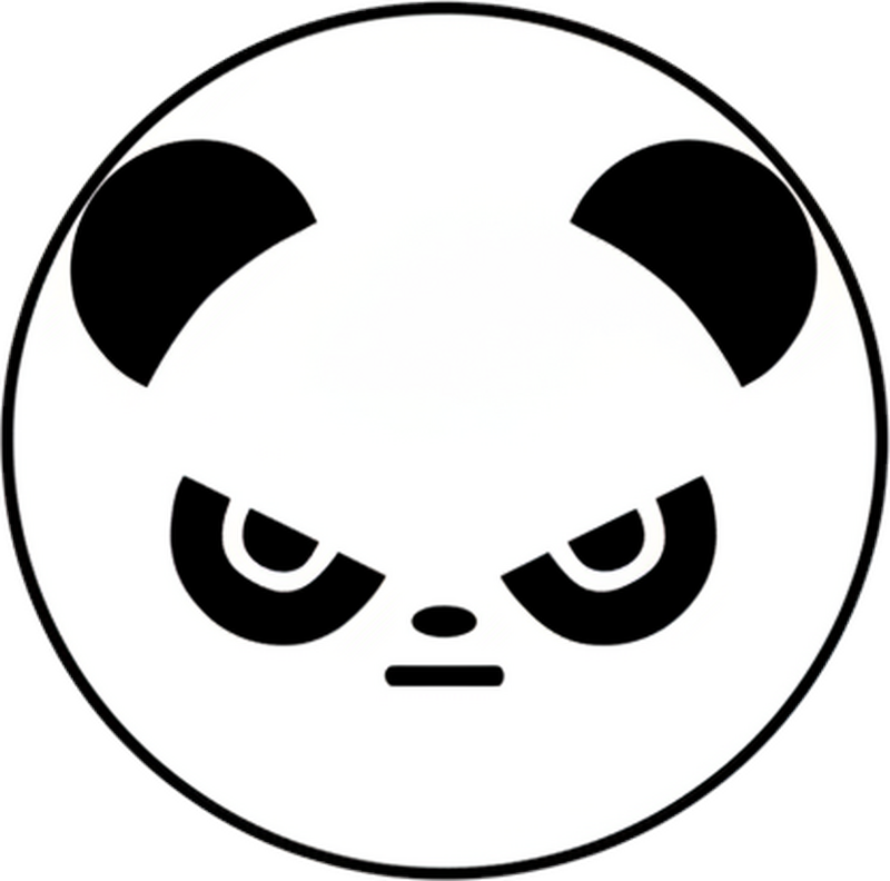 Klistremerke til bil sint panda - Tenstickers