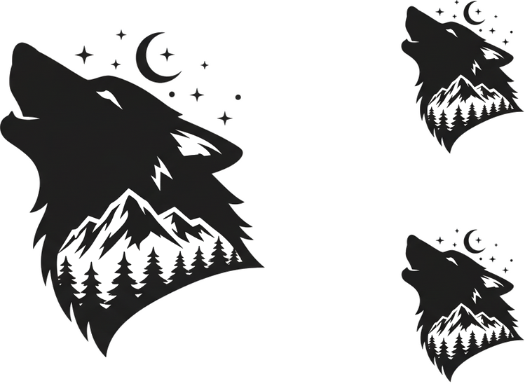 Car sticker cool wolf silhouette - TenStickers