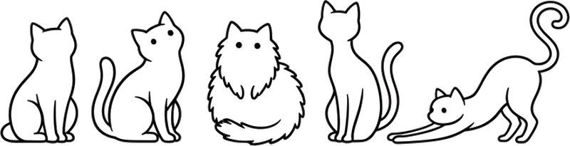 Klistremerke til bil med søte katte-design - Tenstickers