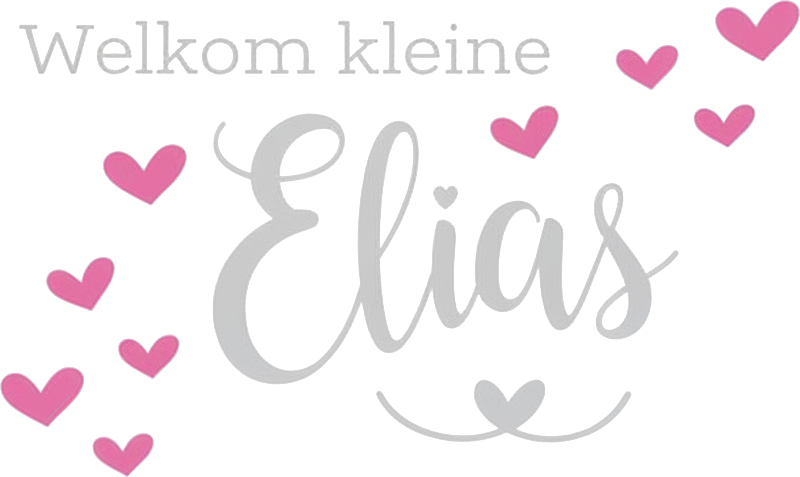 Gyvūnų lipdukas su širdelėmis asmeniniam kūdikio skelbimui - „Tenstickers“