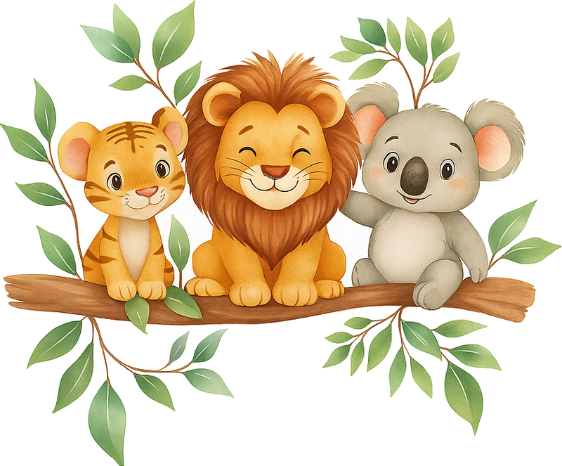 Vinilo infantil amistad animal - TenVinilo