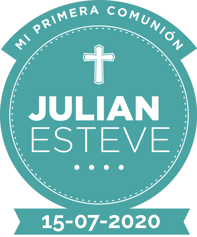 Vinilo frase invitación comunión con nombre - TenVinilo