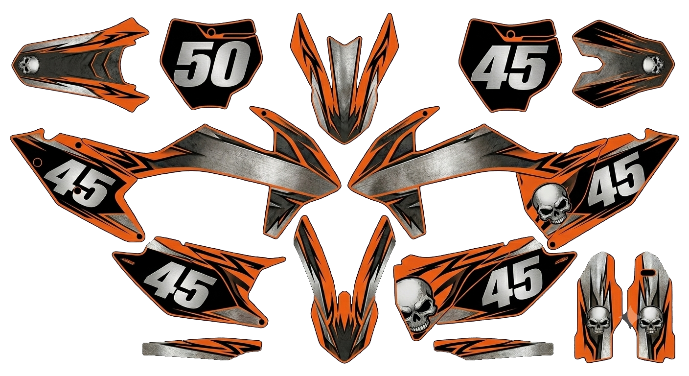 Motorrad-dekor enduro für ktm exc orange - TenStickers