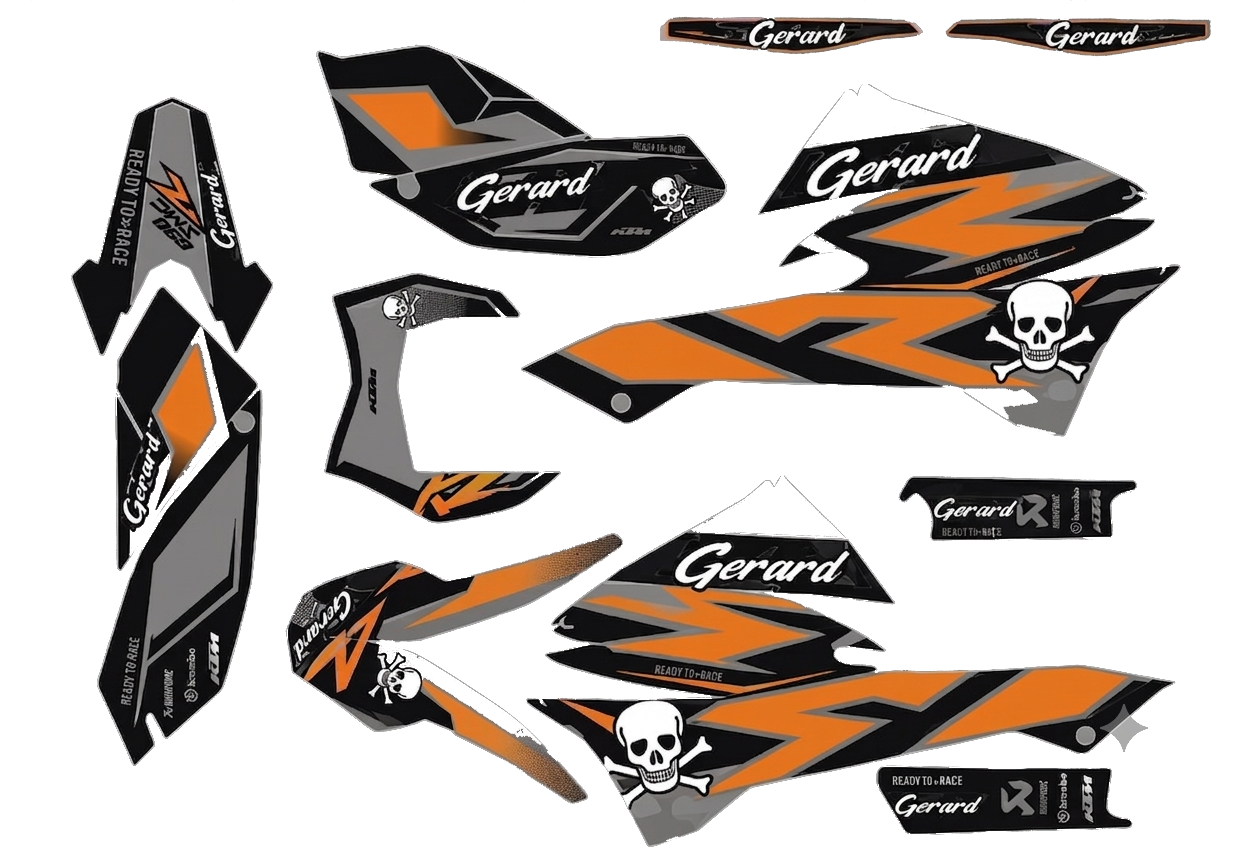 Motorbike graphic kit enduro ktm 690 smc r with name - TenStickers