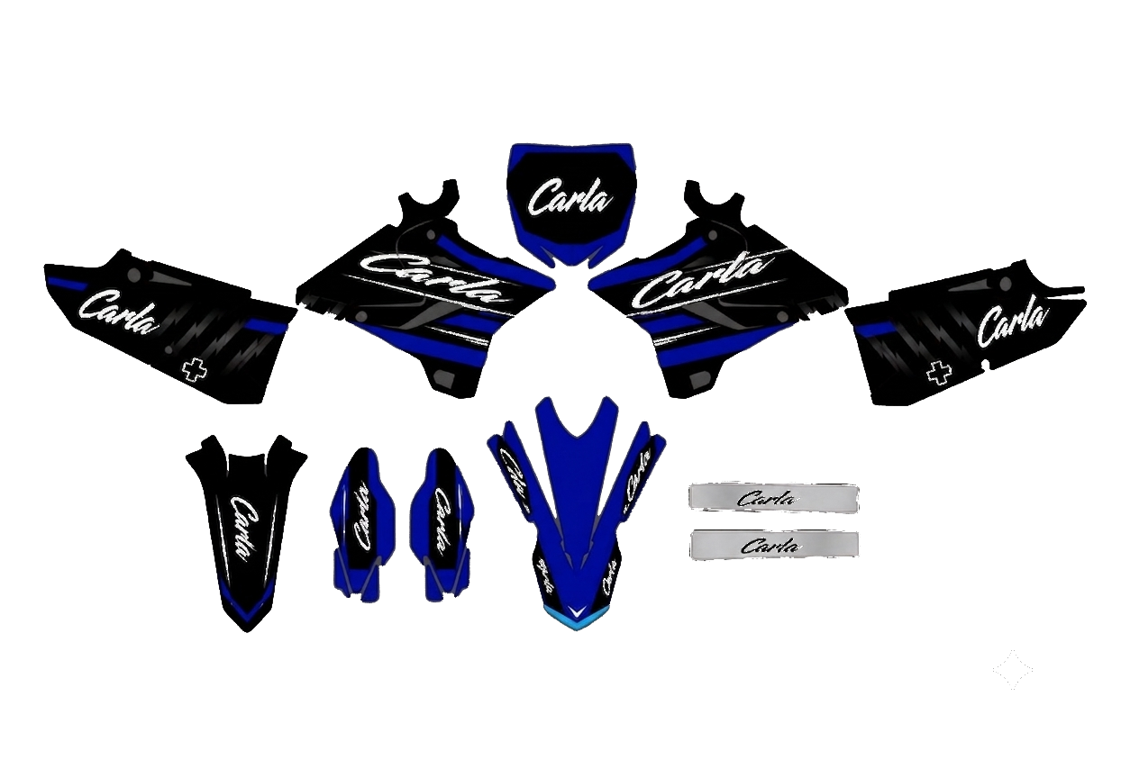 Motocross stickerset yamaha yz 250 met naam - TenStickers