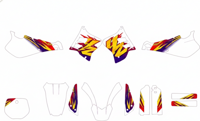 Motocross-dekor für yamaha yz 125 - TenStickers