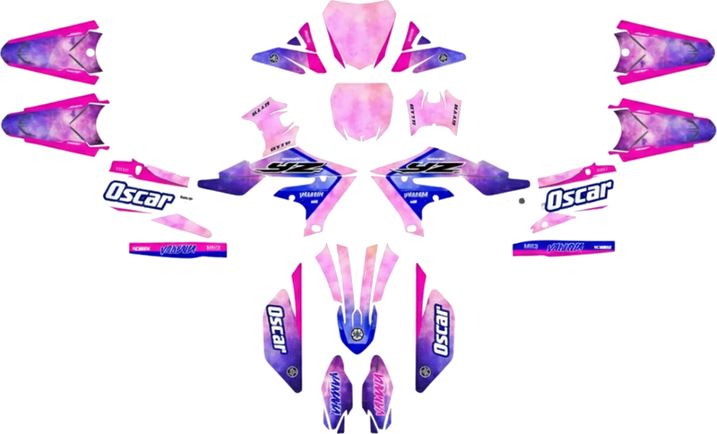 Motocross stickerset yamaha yz-f 450 met naam - TenStickers
