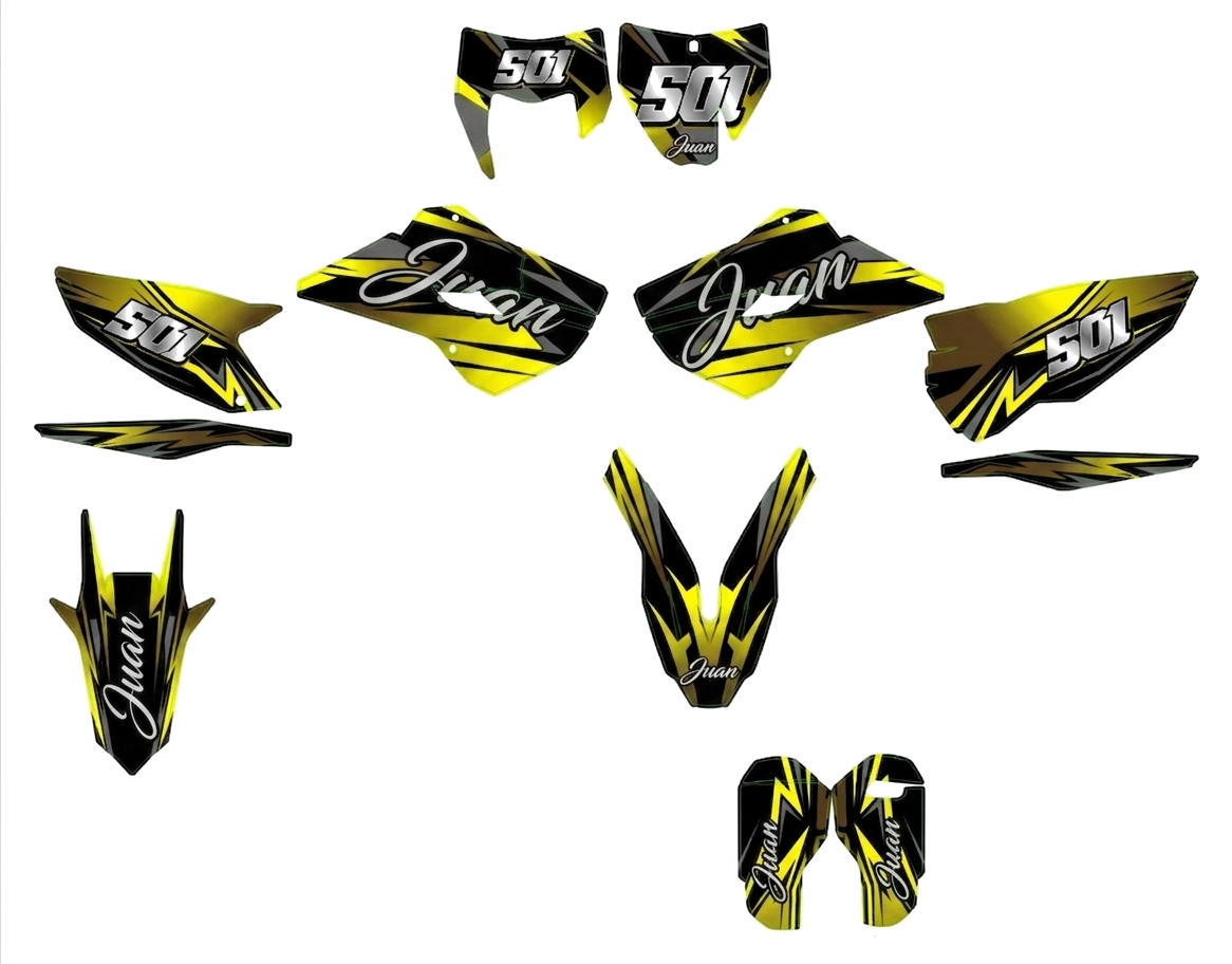 Motocross-dekor husqvarna tc fc 350 mit namen - TenStickers