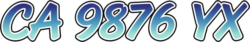 Decal numbers for boats white and blue number - TenStickers