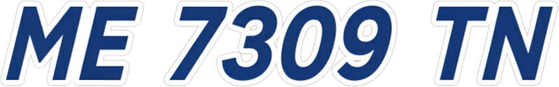Decal numbers for boats simple blue number - TenStickers