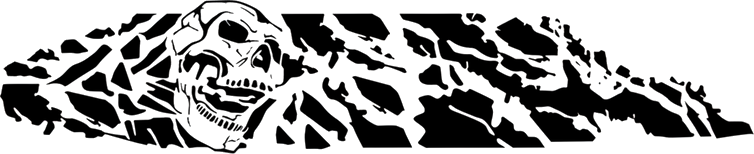 Jet boat decals black skeleton shapes - TenStickers