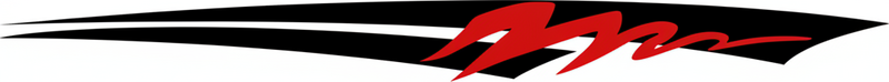 Vinyl boat stripes in black and red design - TenStickers