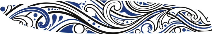 Vinyl boat stripes in black and blue design - TenStickers