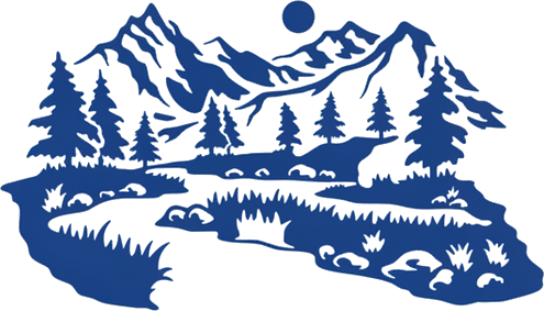 Sticker camion paysage bleu - TenStickers