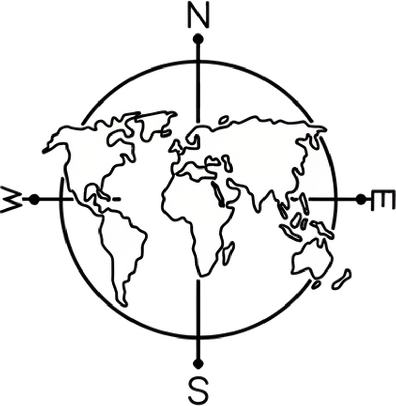 Campervan decal world map adventure sticker - TenStickers