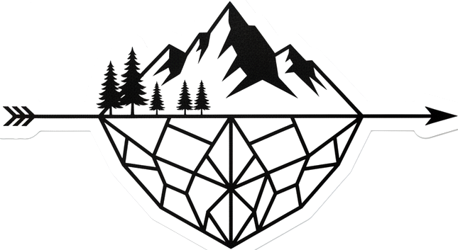 Campervan decal cool and modern mountain design - TenStickers