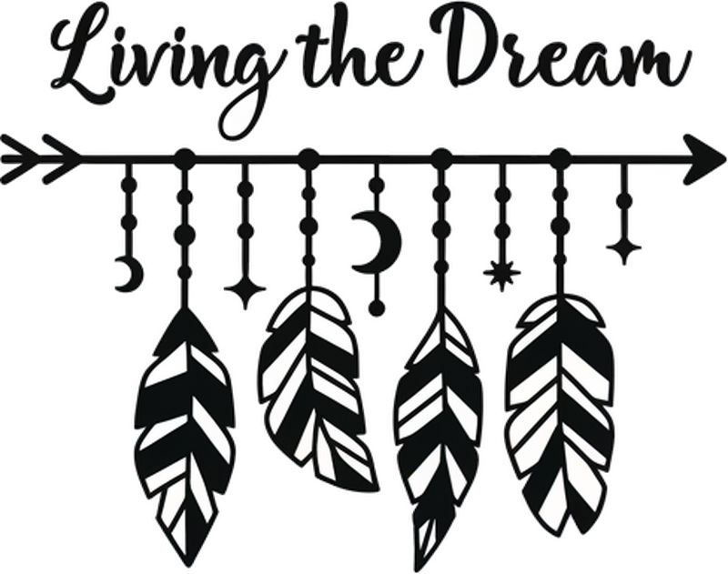 Campervan decal living the dream - TenStickers