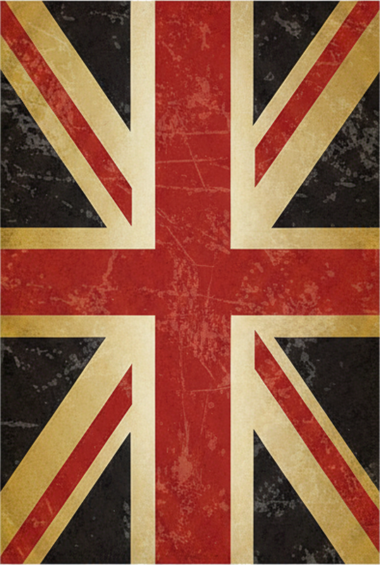 Folie kühlschrank im grungy union jack design - TenStickers
