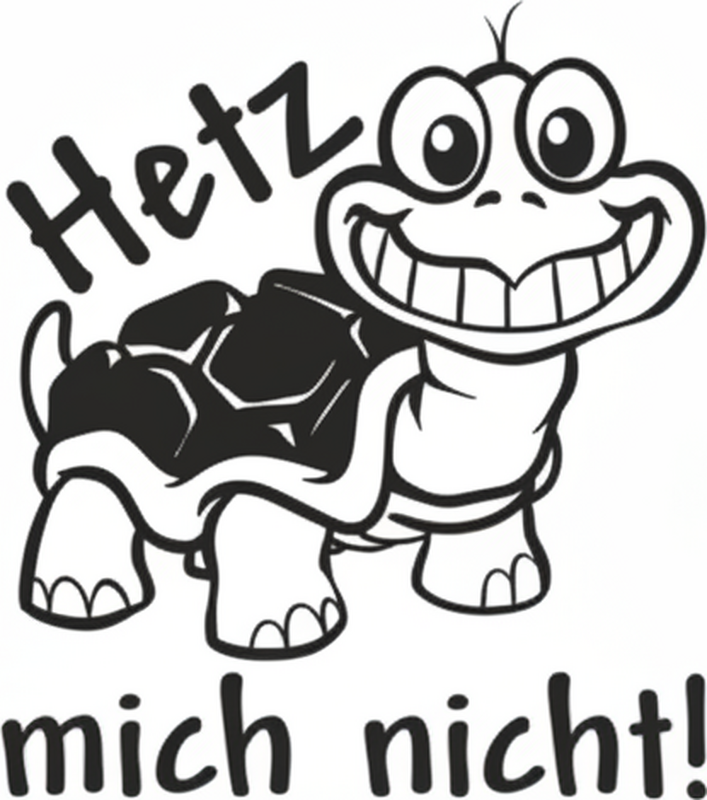 Autoaufkleber lustige langsame schildkröte - TenStickers