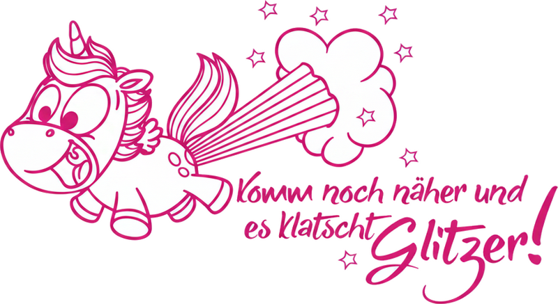Autoaufkleber lustiges furzendes einhorn - TenStickers