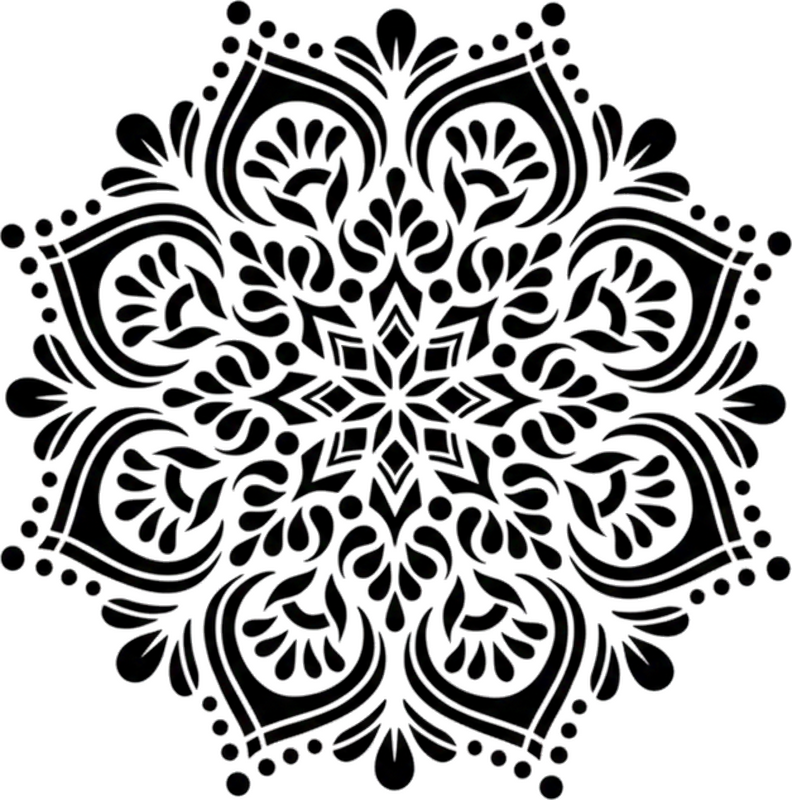 Sticker voiture ornement mandala complexe - TenStickers