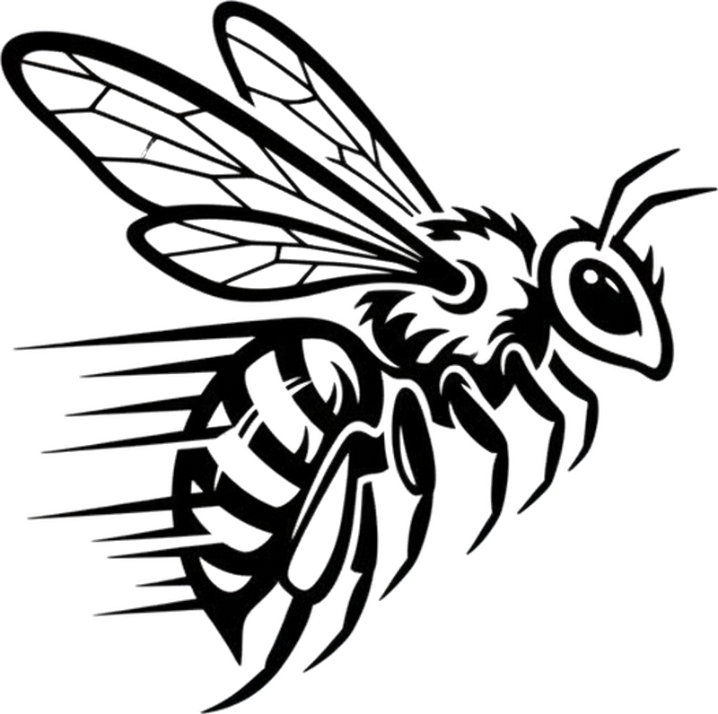 Autoaufkleber schnelle bienenillustration - TenStickers
