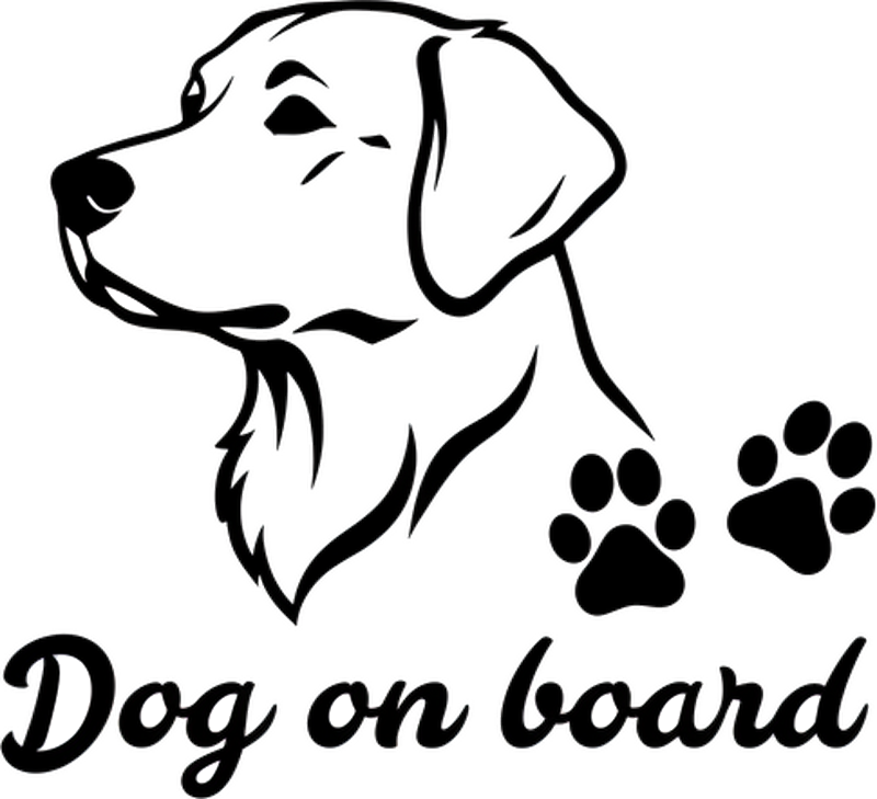 Autoaufkleber hund an bord - TenStickers