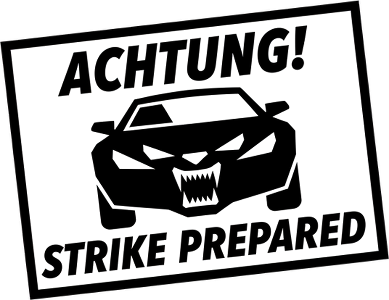 Autoaufkleber warnaufkleber in fetter schrift - TenStickers