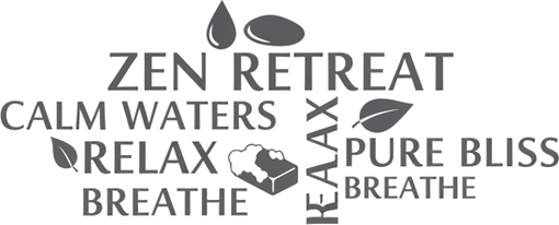 Sticker salle de bain texte de relaxation zen - TenStickers