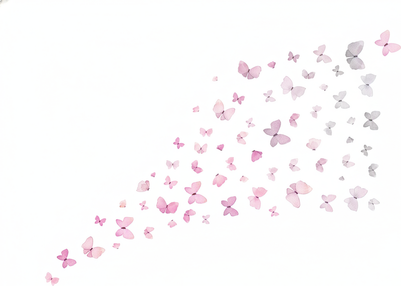 Muursticker aquarel vlinder kinderkamer decor - TenStickers