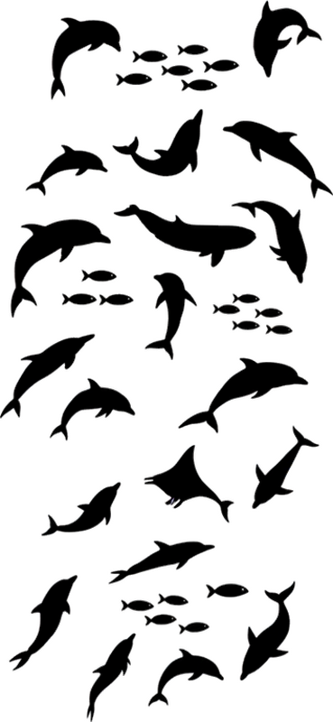 Folie duschwand zauberhaftes meeresleben thema - TenStickers