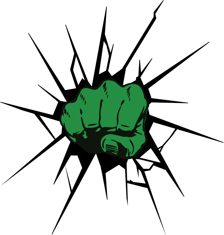 hulk fist through wall