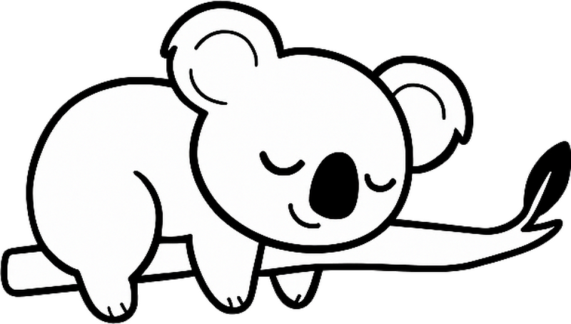 Sticker camping car koala endormi - TenStickers