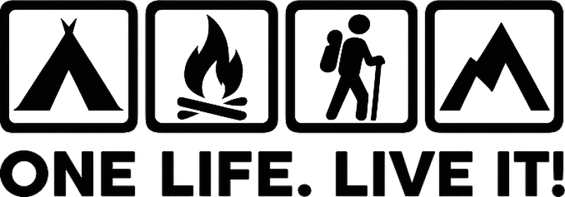 Sticker camping car une vie, vis-la pleinement - TenStickers
