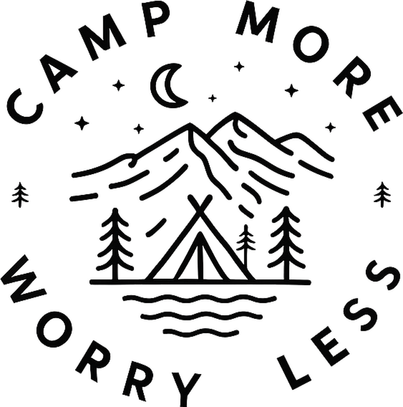 Sticker camping car profitez plus, stressez moins - TenStickers