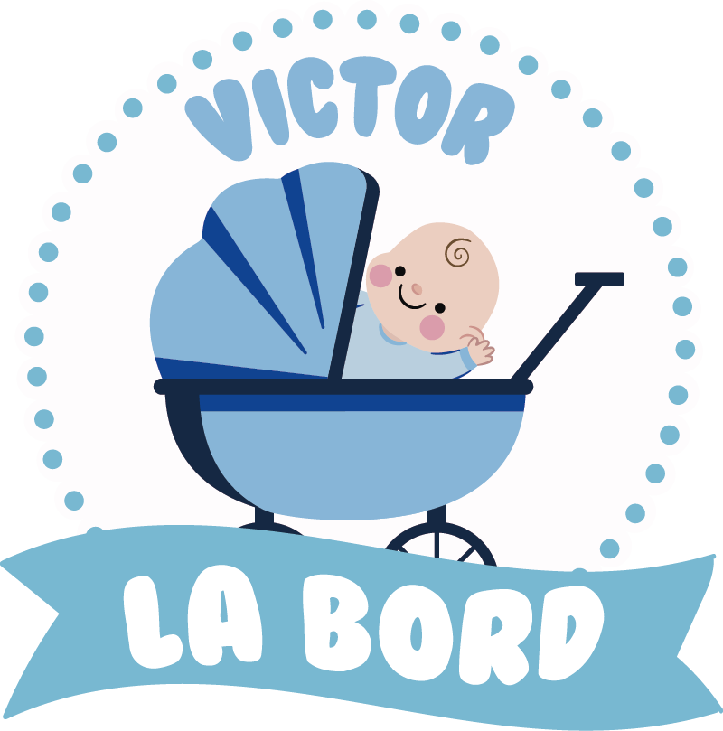 Băiat băiat la bord auto autocolant - TenStickers