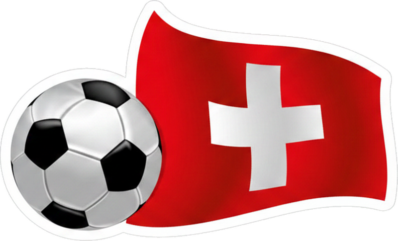 Autoaufkleber mit schweizer fußballflagge grafik - TenStickers