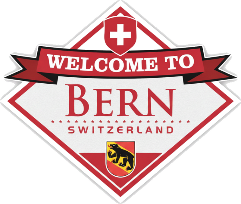 Autocollant voiture badge de bienvenue à berne - TenStickers