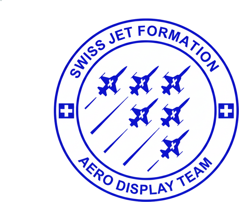Autoaufkleber swiss jet formation kreis - TenStickers