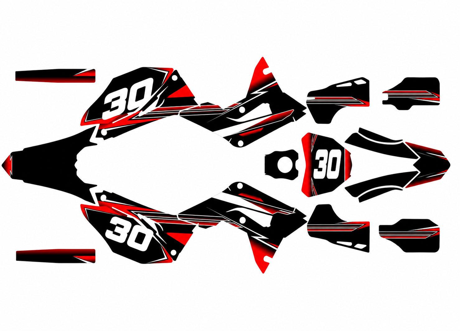 Kit gráfico motocross crf 250r 2017 a 2020 - TenStickers